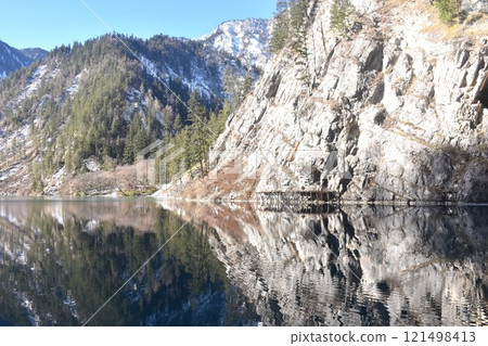 panda lake at Jiuzhaigou natural national park travel location in China  121498413