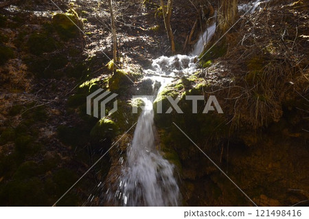 waterfall in pearl lake at Jiuzhaigou natural national park travel location in China waterfall in pearl lake at Jiuzhaigou natural national park travel location in China 121498416
