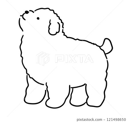 Hand drawn cute dog, dog doodle, puppy  121498650