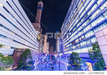 [Kanagawa Prefecture] Yokohama Minato Mirai, Road leading to Grand Mall Park, Illumination 121499142