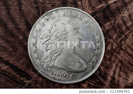 Old USA US silver dollar coin 121499761