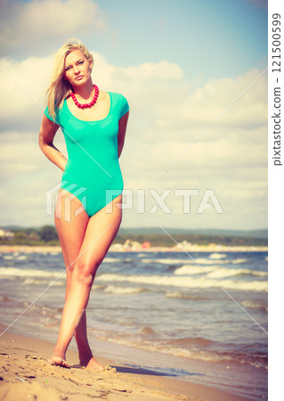 Beautiful woman standing with costume. Beautiful woman standing with costume. 121500599