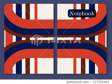 School notebook cover design template. Diary cover page design colorful stripes illustration School notebook cover design template. Diary cover page design colorful stripes illustration 121501023