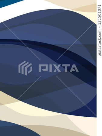 Abstract aesthetic blue collage design. Flow shapes, waves vector illustration Abstract aesthetic blue collage design. Flow shapes, waves vector illustration 121501071