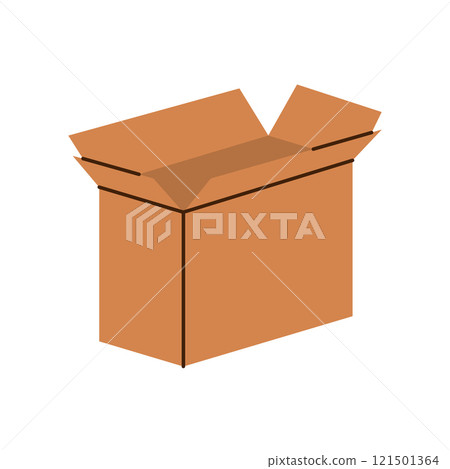Package box. Carton delivery packaging box. Vector illustration. Package box. Carton delivery packaging box. Vector illustration. 121501364