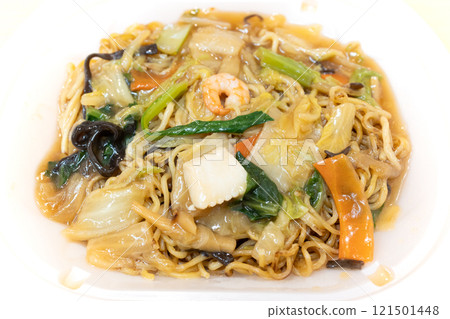 五目安掛炒麵,美味的便利商店食品 五目安掛炒麵,美味的便利商店食品 121501448