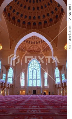 illustration of amazing architecture design of muslim mosque  121501661