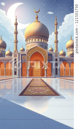 illustration of amazing architecture design of muslim mosque illustration of amazing architecture design of muslim mosque 121501730