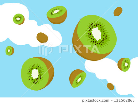 Kiwi illustration set 121502863