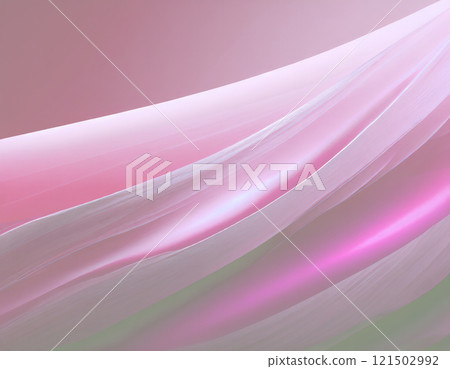 Pink digital wavy abstract background material. AI generated image. 121502992