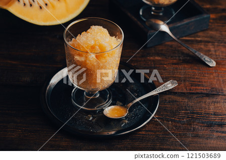 Serving of Watermelon Granita Serving of Watermelon Granita 121503689