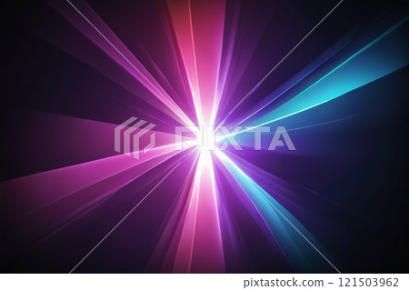 Colourful glare on a dark background. 121503962