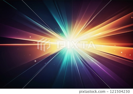 Colourful glare on a dark background. 121504230