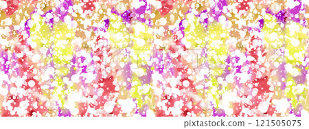 Seamless pattern with abstract creative blots and splashes painted with gouache 121505075