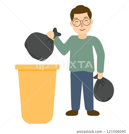 throwing garbage in recycle throwing garbage in recycle 121506095