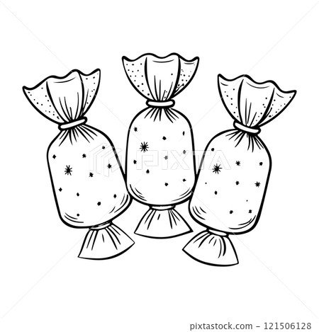 Vector Sweets hand drawn isolated design element Vector Sweets hand drawn isolated design element 121506128