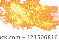 3d illustration. Flame flare on white background.  121506816