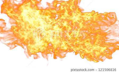3d illustration. Flame flare on white background.  121506816