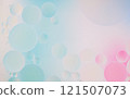 Dreamy abstract background featuring floating pastel bubbles in shades 121507073