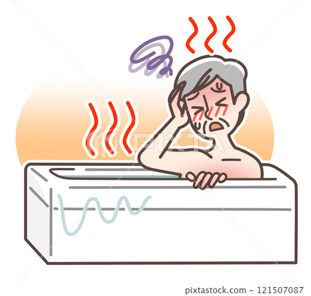 Illustration of caution against accidents in the bath 121507087
