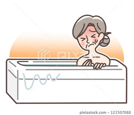 Illustration of caution against accidents in the bath 121507088