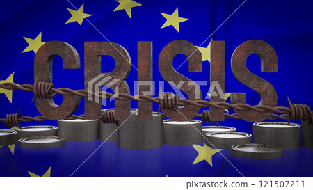 The Euro crisis for Business concept 3d rendering. 121507211