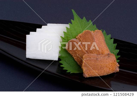 Breaded puffer fish in rice bran Breaded puffer fish in rice bran 121508429