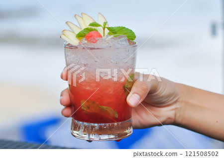 mojito , pink lady or ginsling cocktail mojito , pink lady or ginsling cocktail 121508502