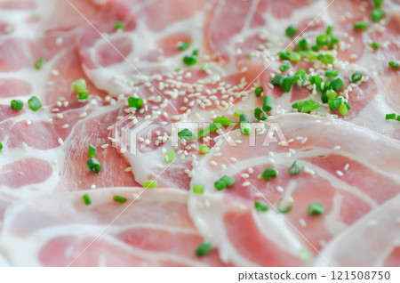 sliced pork or raw pork for cook sliced pork or raw pork for cook 121508750