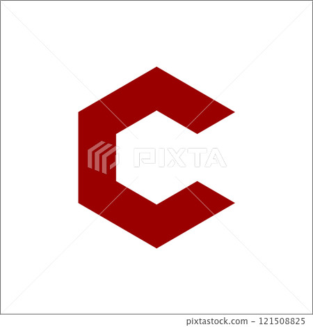 initials logo letter C hexagon Logo vector 121508825