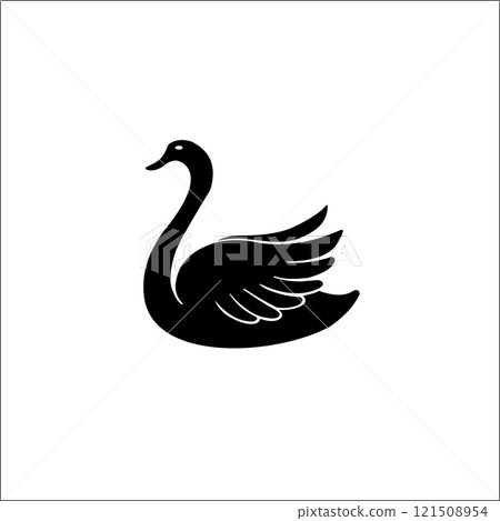 swan vector icon. swan sign on white background. swan icon for web and app swan vector icon. swan sign on white background. swan icon for web and app 121508954