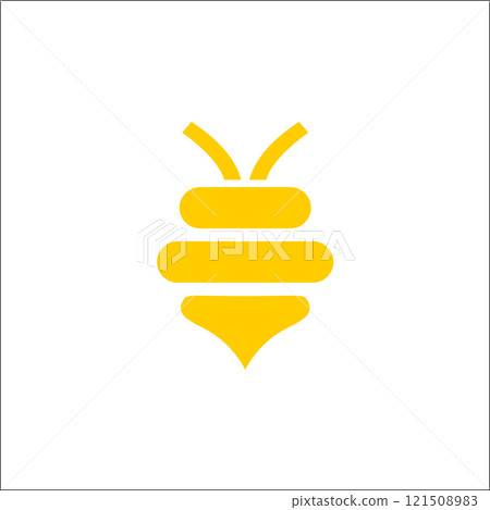 Abstract bee and honey logo symbols. Vector illustration 121508983