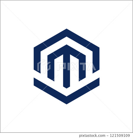 Letter M polygon logo design vector Letter M polygon logo design vector 121509109