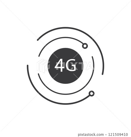 4G network connectivity icon 121509410