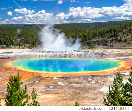 Grand Prismatic Spring in Yellowstone National Park Grand Prismatic Spring in Yellowstone National Park 121510224