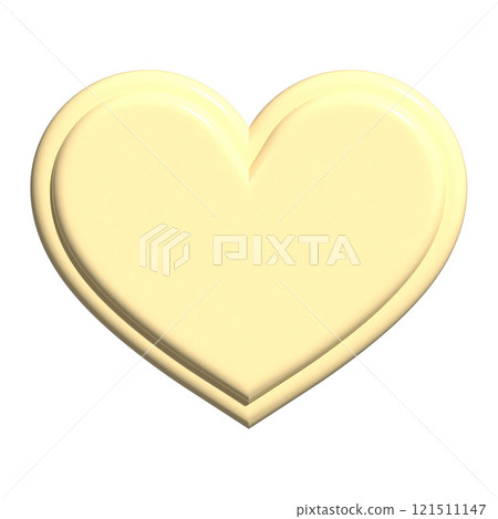 心型白巧克力3D渲染背景透明png 心型白巧克力3D渲染背景透明png 121511147