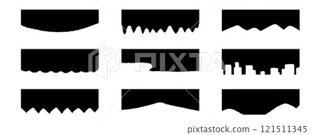 抽象分隔線模板向量插圖。 抽象分隔線模板向量插圖。 121511345