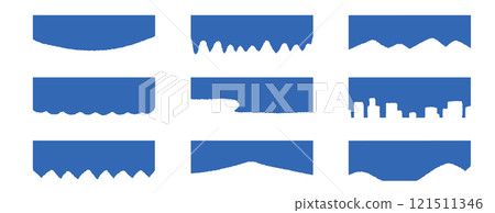 抽象分隔線模板向量插圖。 121511346