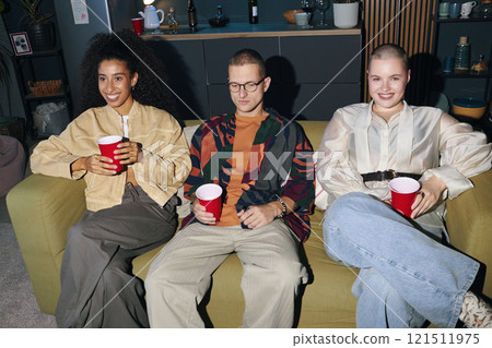 Friends Drinking Cocktails At Party Friends Drinking Cocktails At Party 121511975