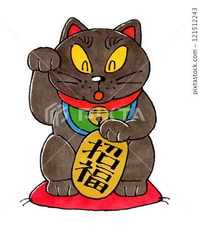 黑色招財貓(招財貓) 黑色招財貓(招財貓) 121512243