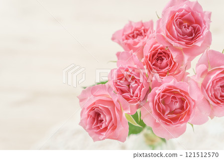 粉紅玫瑰排列的特寫 粉紅玫瑰排列的特寫 121512570