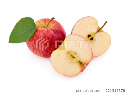 Gala apples isolate on white background 121512576