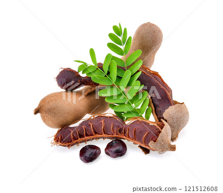 Sweet tamarind isolated on white background. 121512608