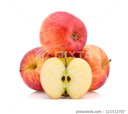 Gala apples isolate on white background 121512787
