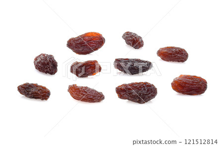 Raisins isolated on white background 121512814