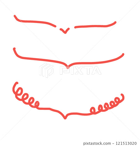 Simple hand drawn border set Simple hand drawn border set 121513020