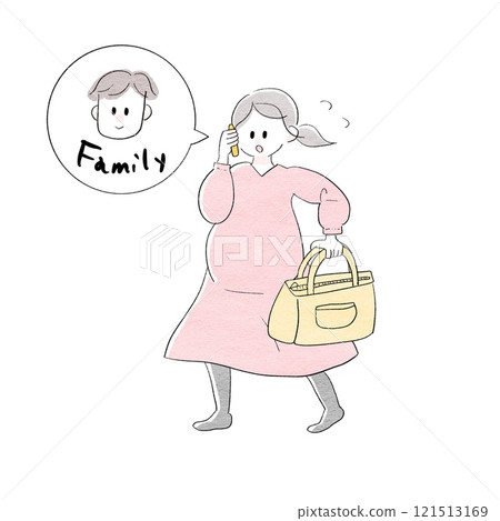 Woman calling family 121513169
