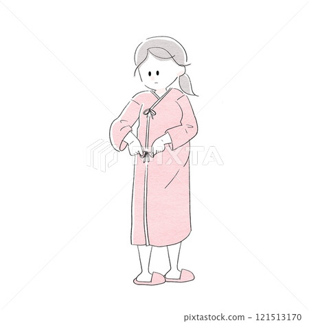 A woman wearing a hospital gown A woman wearing a hospital gown 121513170