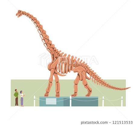 Museum of Paleontology with dinosaur skeleton 121513533