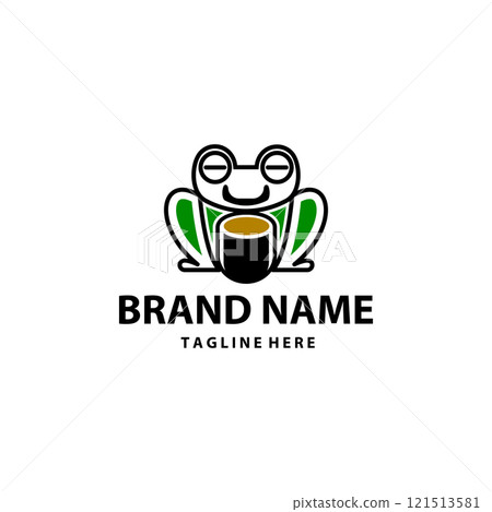 frog coffee logo design 121513581